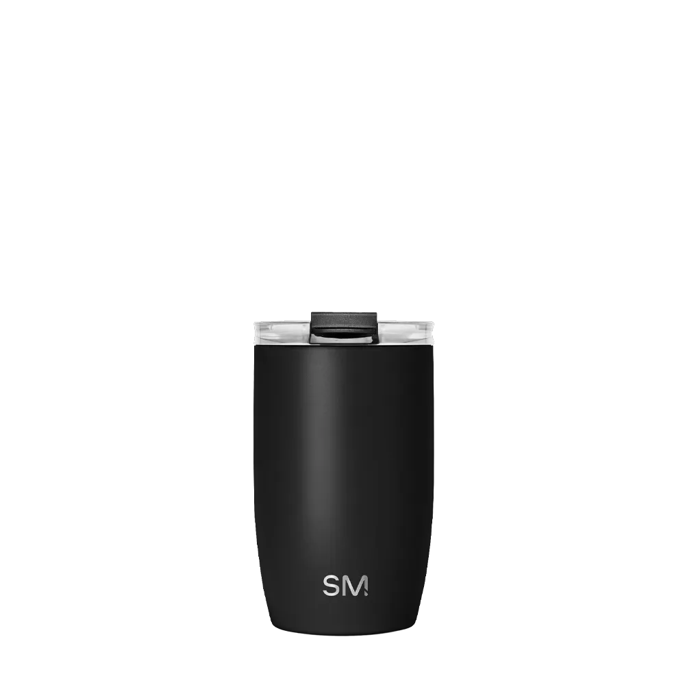 Simple Modern Voyager Tumbler with Clear Flip Lid and Straw 12 oz Midnight Black 