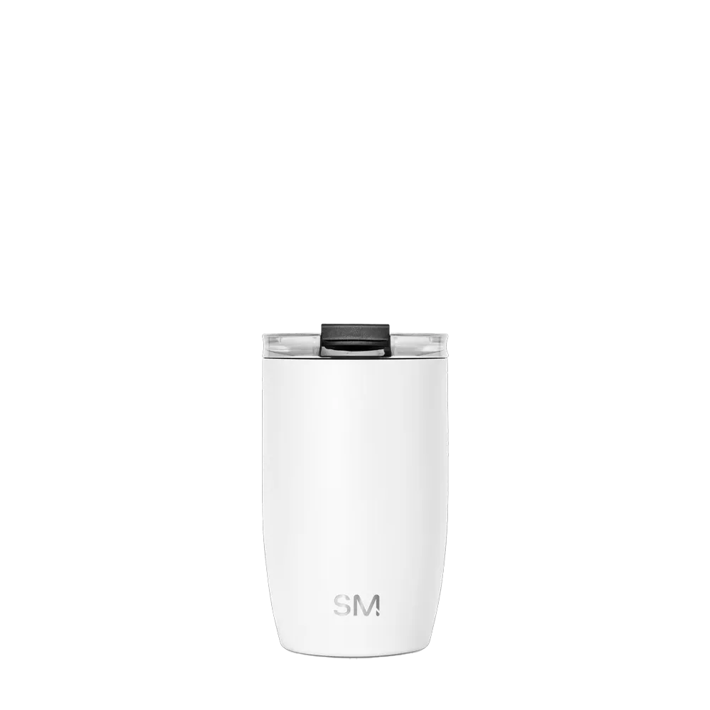 Simple Modern Voyager Tumbler with Clear Flip Lid and Straw 12 oz Winter White 