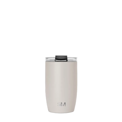 Simple Modern Voyager Tumbler with Clear Flip Lid and Straw 12 oz Almond Birch 