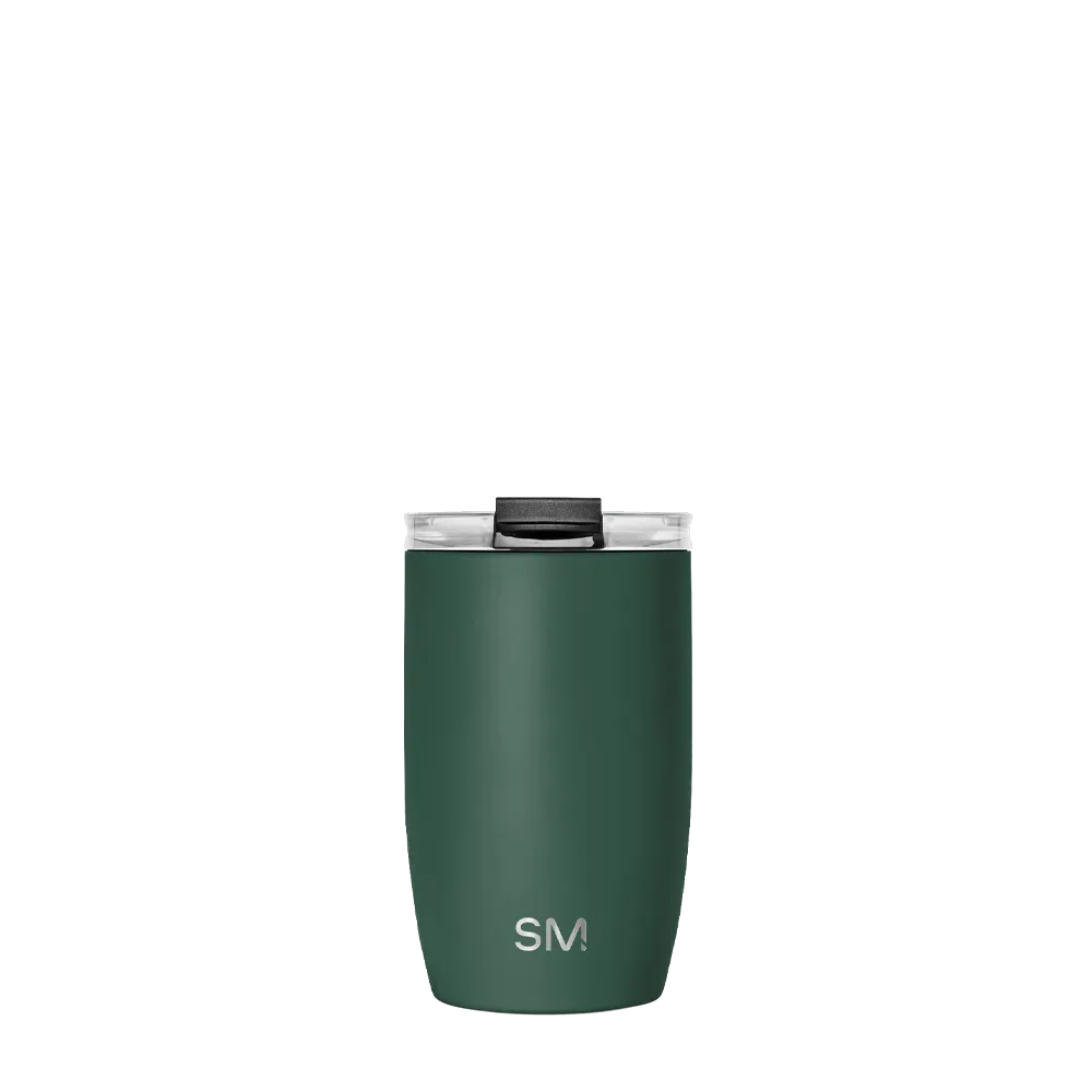 Simple Modern Voyager Tumbler with Clear Flip Lid and Straw 12 oz Forest 