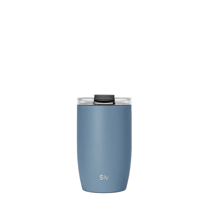Simple Modern Voyager Tumbler with Clear Flip Lid and Straw 12 oz Blue Dune 