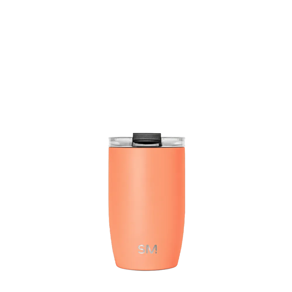 Simple Modern Voyager Tumbler with Clear Flip Lid and Straw 12 oz Clementine 