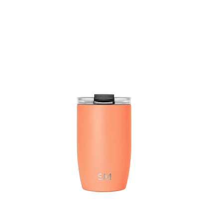 Simple Modern Voyager Tumbler with Clear Flip Lid and Straw 12 oz Clementine 