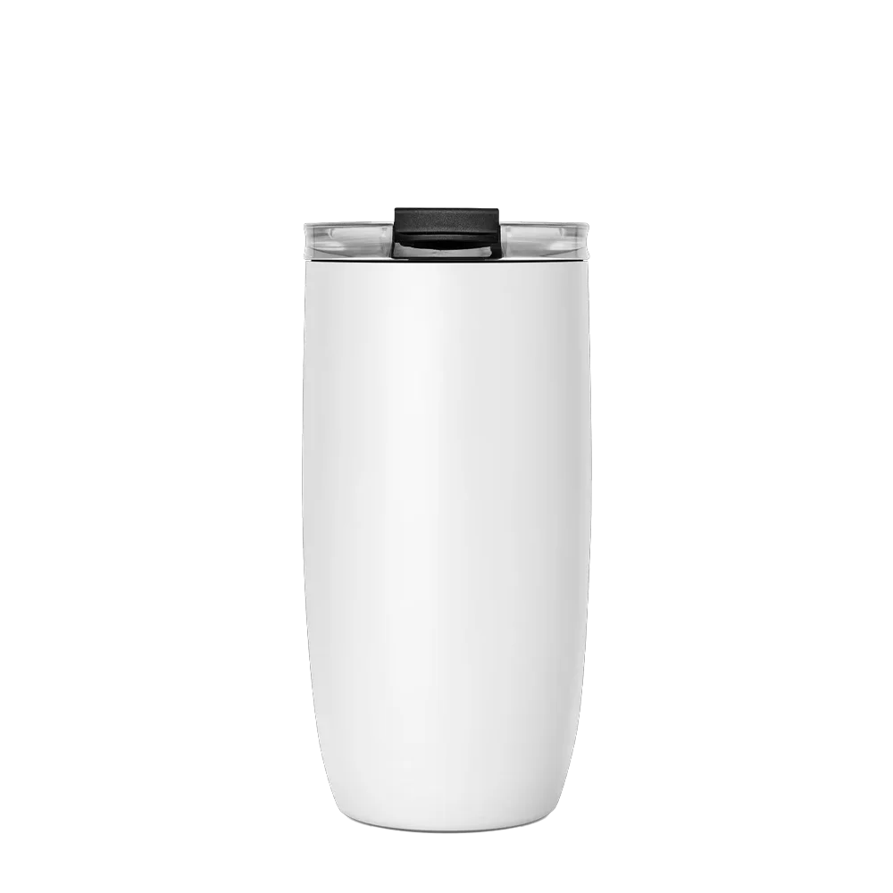Simple Modern Voyager Tumbler with Clear Flip Lid and Straw 16 oz Winter White 