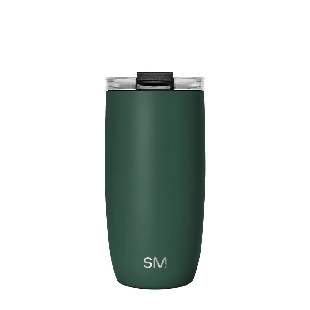 Simple Modern Voyager Tumbler with Clear Flip Lid and Straw 16 oz Forest 