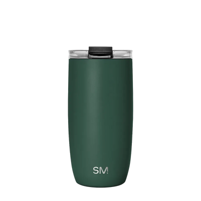 Simple Modern Voyager Tumbler with Clear Flip Lid and Straw 16 oz Forest 