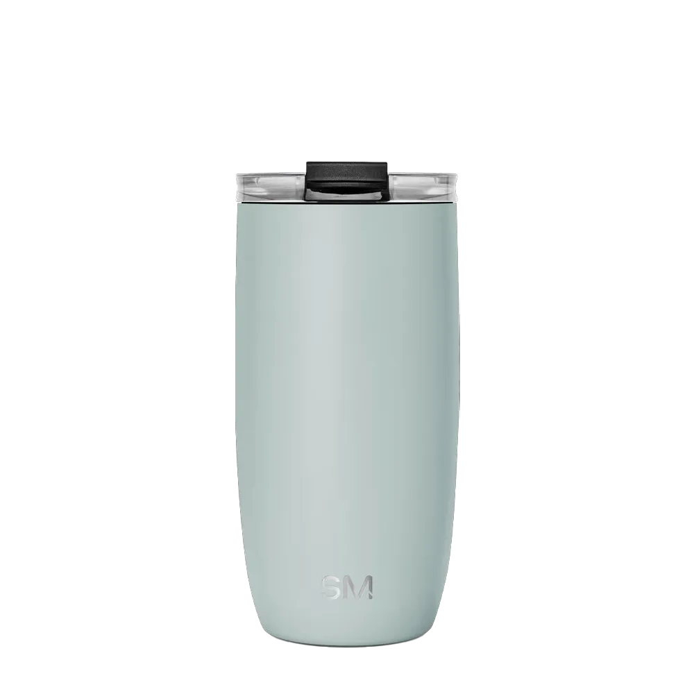 Simple Modern Voyager Tumbler with Clear Flip Lid and Straw 16 oz Sea Glass Sage 