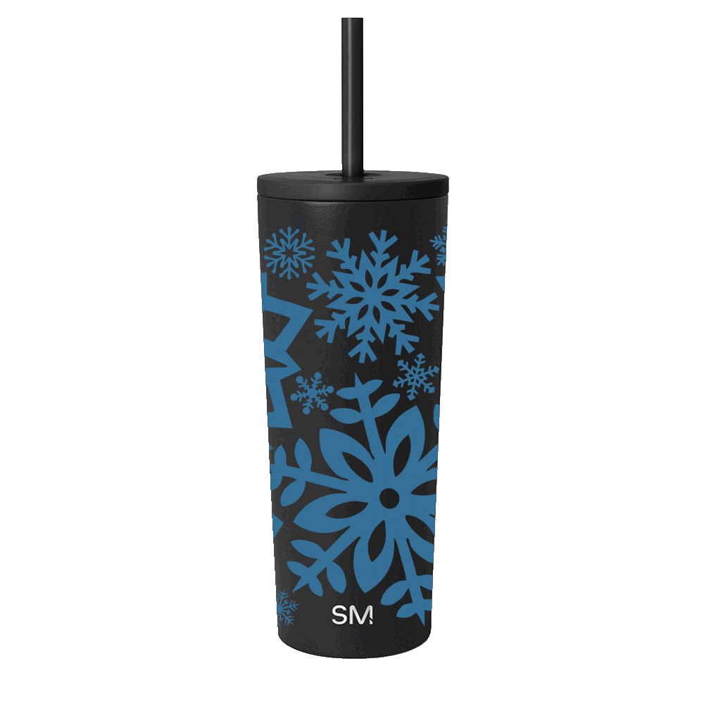 Simple Modern 24 oz Classic Tumbler with Winter Design Snowy Star 