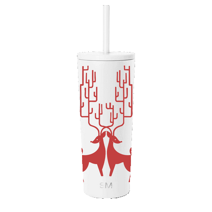Simple Modern 24 oz Classic Tumbler with Winter Design Regal Reindeer 