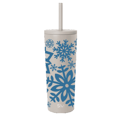 Simple Modern 24 oz Classic Tumbler with Winter Design Snowy Star 