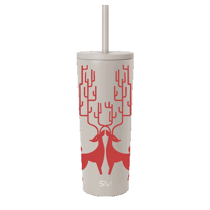Simple Modern 24 oz Classic Tumbler with Winter Design Regal Reindeer 