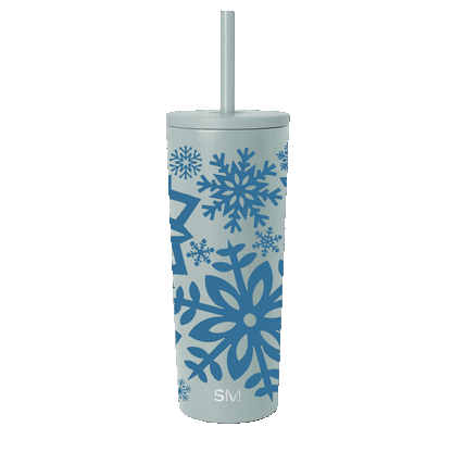 Simple Modern 24 oz Classic Tumbler with Winter Design Snowy Star 