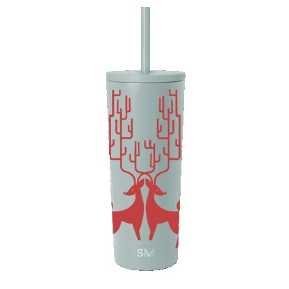 Simple Modern 24 oz Classic Tumbler with Winter Design Regal Reindeer 