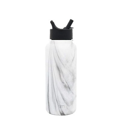 Simple Modern Summit Water Bottle Straw Lid 32 oz Carrara 