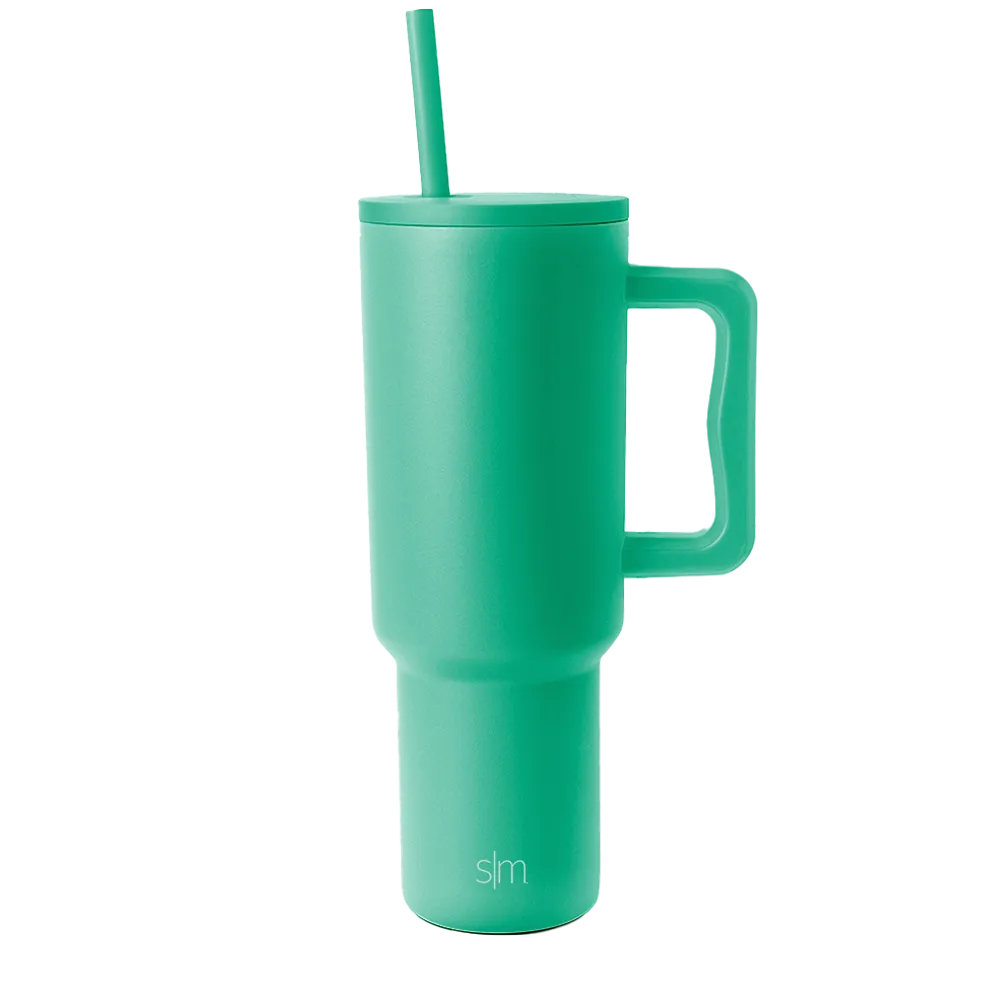 Arctic 40 oz Stainless Handle Tumbler with lid and straw - Bare Tumblers