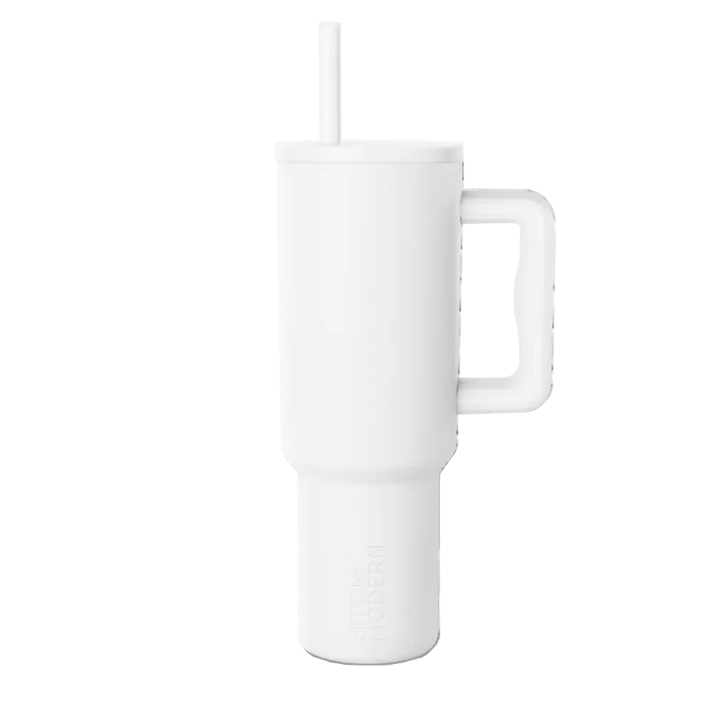 Simple Modern Trek Signature Tumbler 40 oz Winter White 