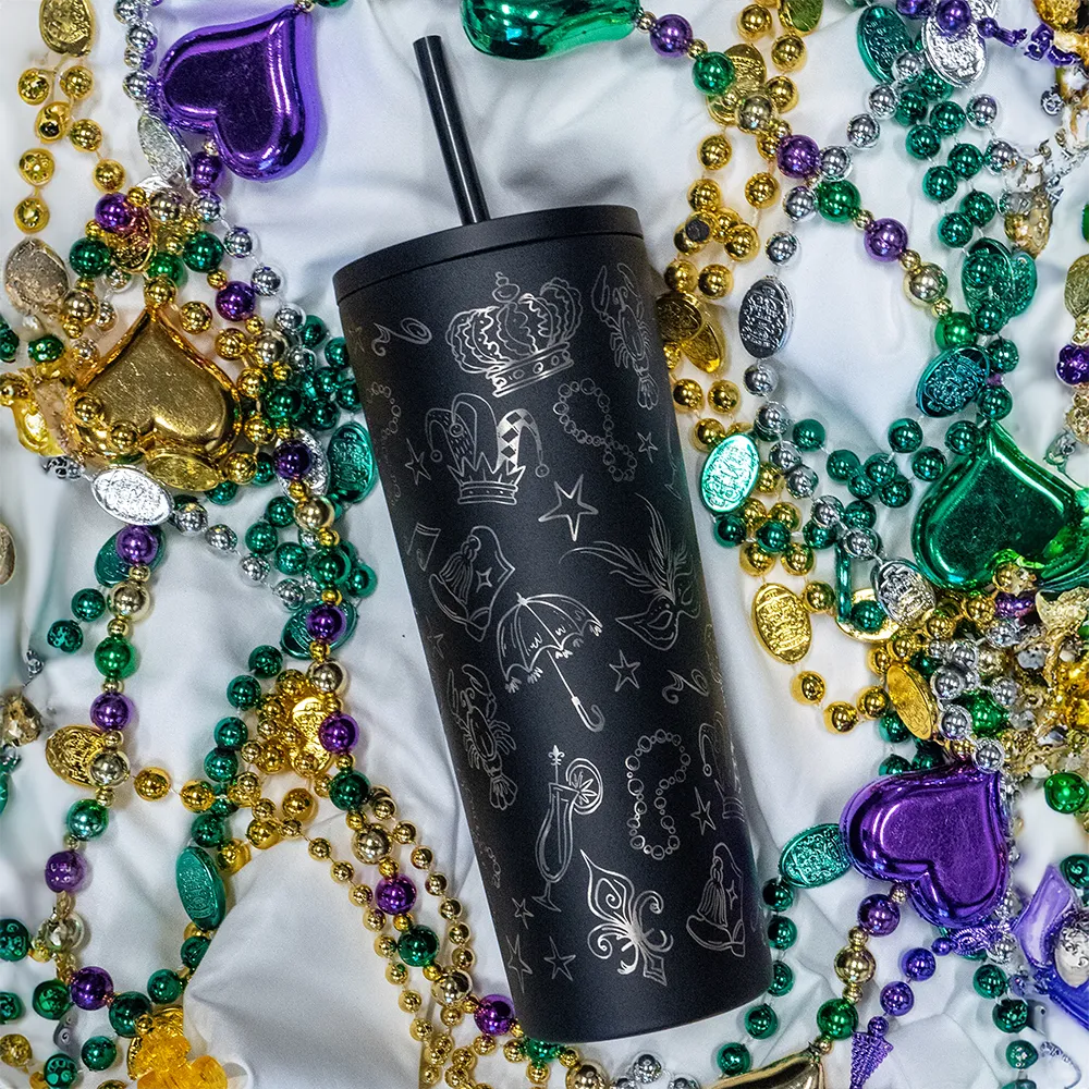 Mardi Gras Flair Classic Tumbler | 24 oz