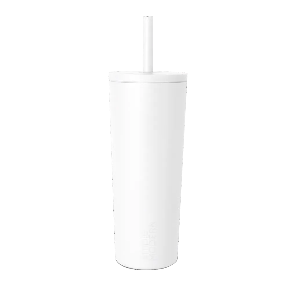 Simple Modern Classic Signature Tumbler 24 oz Winter White 