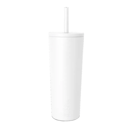 Simple Modern Classic Signature Tumbler 24 oz Winter White 