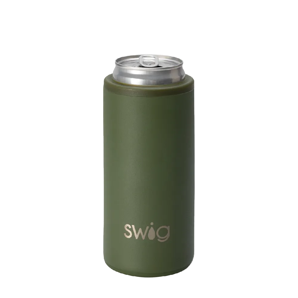 Swig Skinny Can Holder 12 oz Olive 