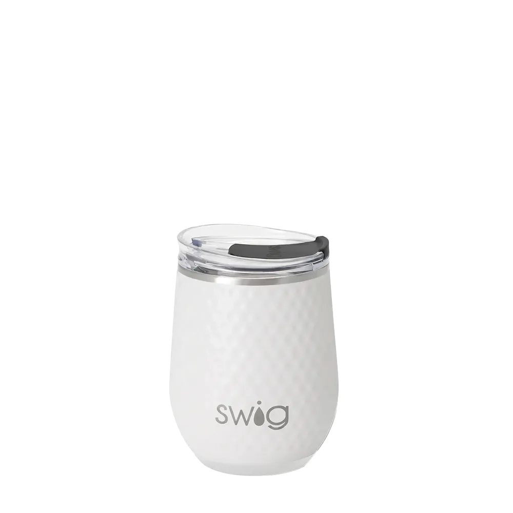 Swig Wine Tumbler 12 oz White Golf Ball 