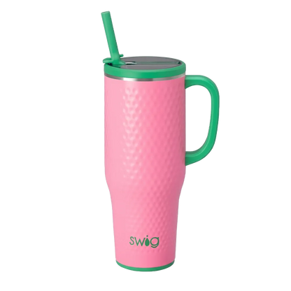 Swig Golf Mega Mug 40 oz Azalea Golf Ball 