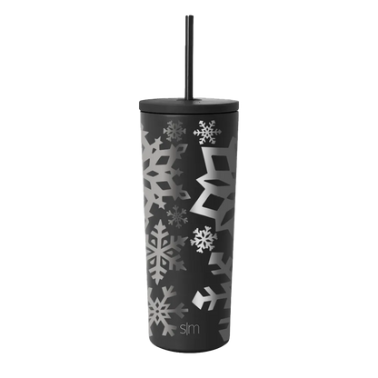 Simple Modern 24oz Insulated Stainless Steel Classic Tumbler with Straw  Black