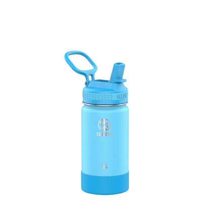 Takeya Actives Kids Water Bottle With Straw Lid 14 oz Atlantic 