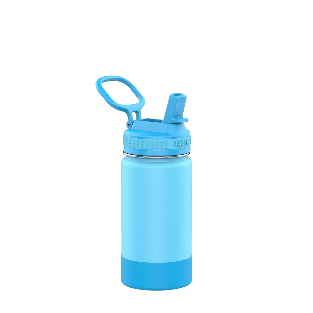 Takeya Actives Kids Water Bottle With Straw Lid 14 oz Atlantic 