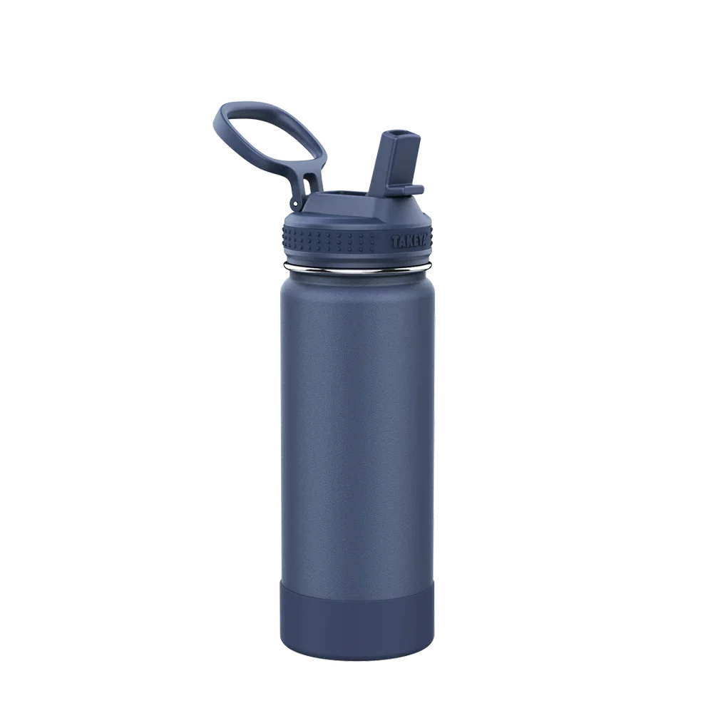 Takeya Actives Water Bottle Straw Lid 18 oz Midnight 