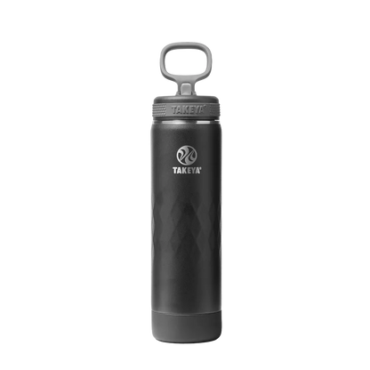 Takeya Sport Water Bottle with Straw Lid 22 oz Obsidian Black 