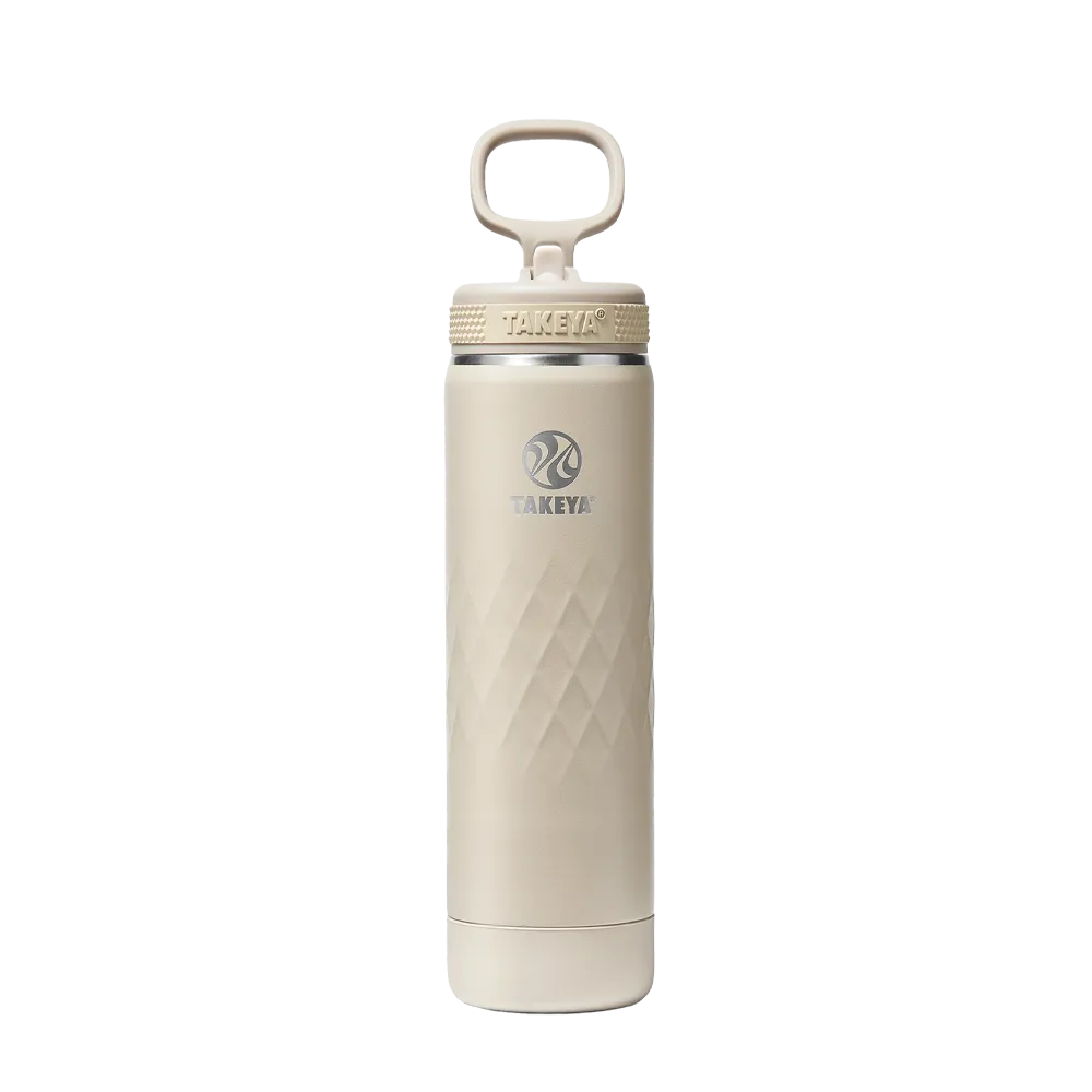 Takeya Sport Water Bottle with Straw Lid 22 oz Almond 