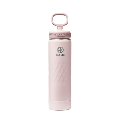 Takeya Sport Water Bottle with Straw Lid 22 oz Peony 