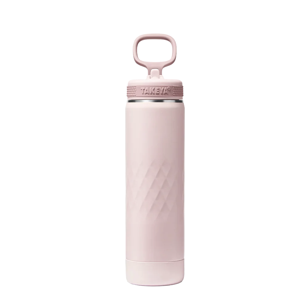 Takeya Sport Water Bottle with Straw Lid 22 oz Peony 