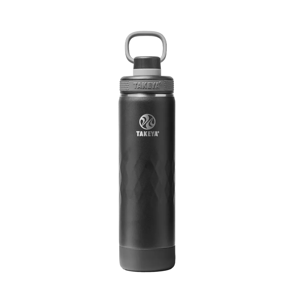 Takeya Sport Water Bottle with Spout Lid 22 oz Obsidian Black 