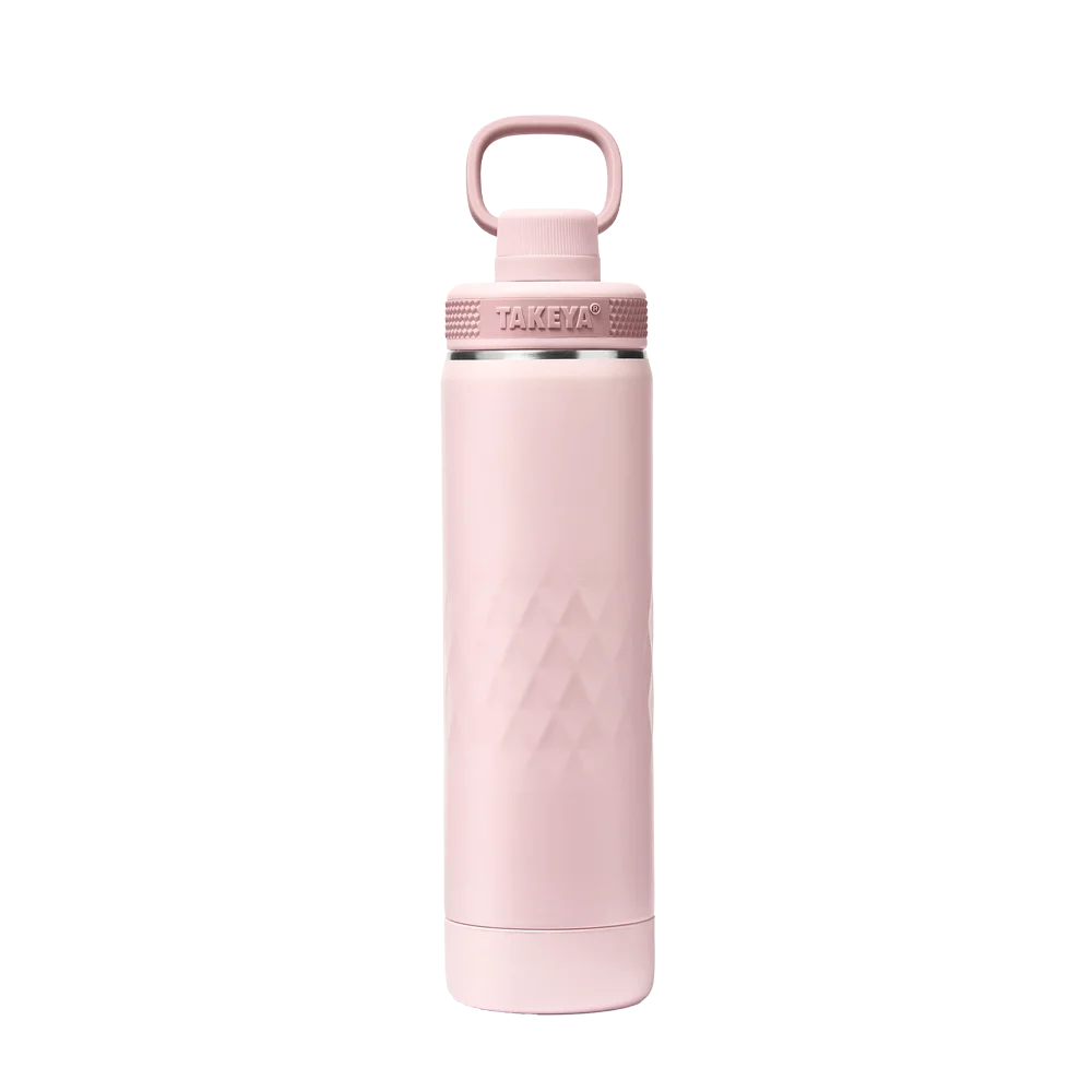 Takeya Sport Water Bottle with Spout Lid 22 oz Peony 