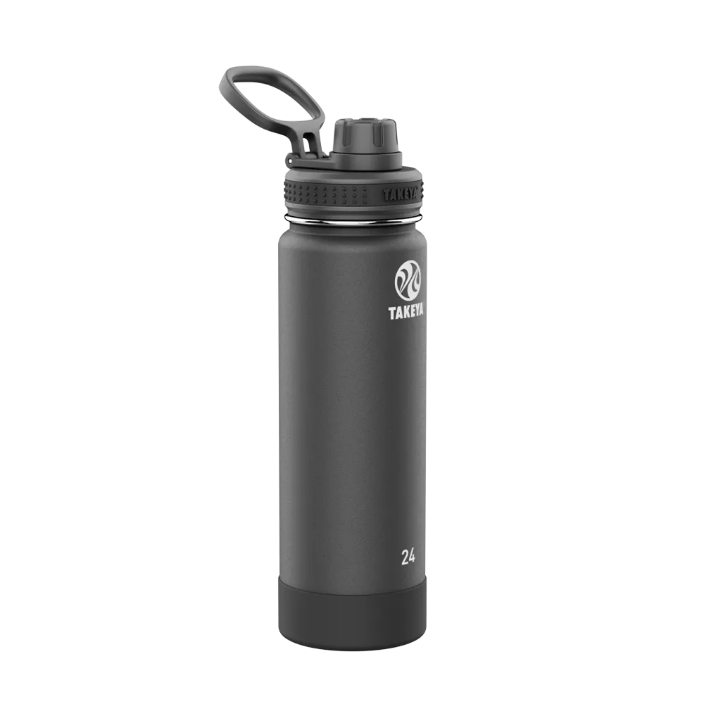 Takeya Actives Water Bottle Spout Lid 24 oz Onyx 