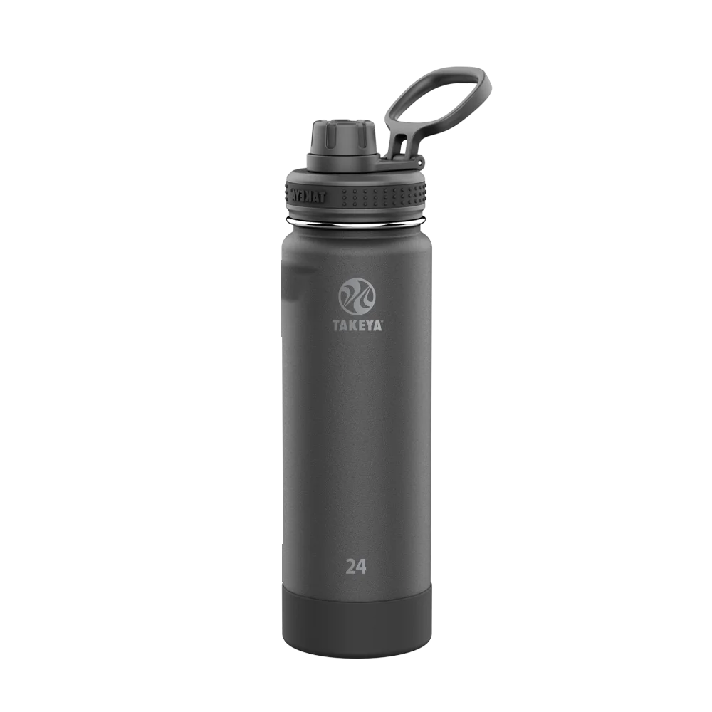 Takeya Actives Water Bottle Spout Lid 24 oz Onyx 