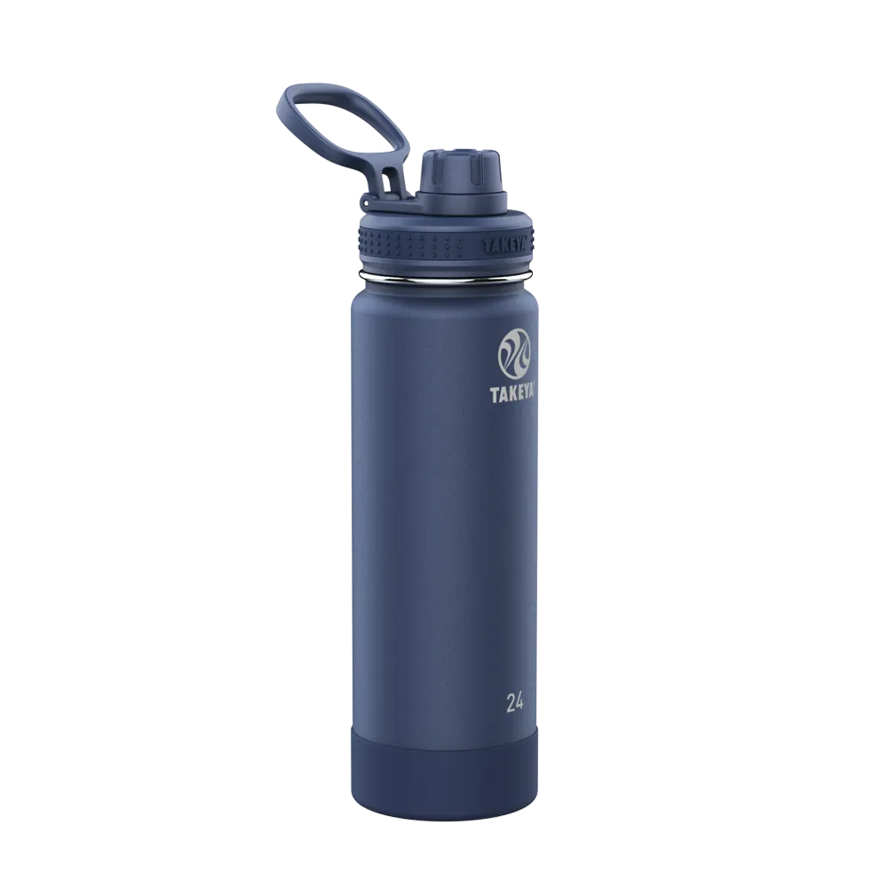 Takeya Actives Water Bottle Spout Lid 24 oz Midnight 
