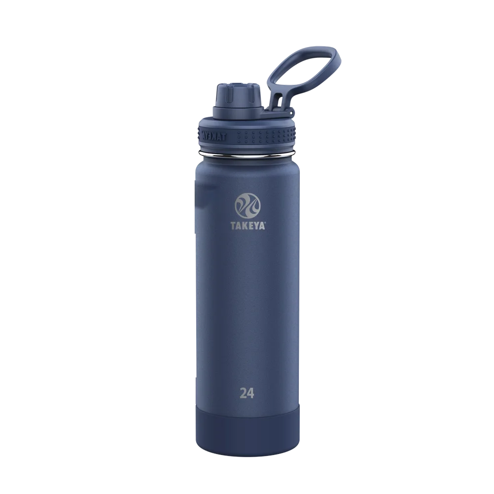 Takeya Actives Water Bottle Spout Lid 24 oz Midnight 