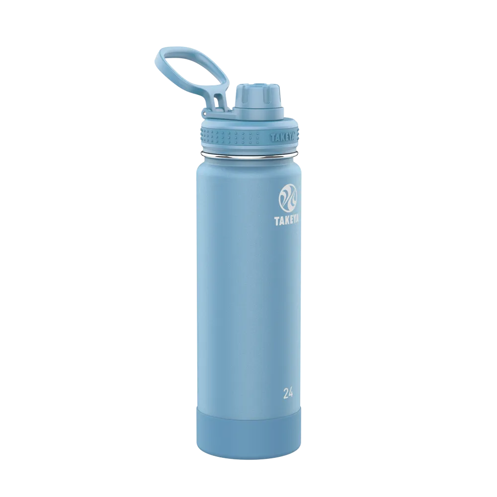 Takeya Actives Water Bottle Spout Lid 24 oz Bluestone 