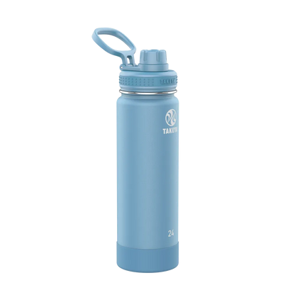 Takeya Actives Water Bottle Spout Lid 24 oz Bluestone 