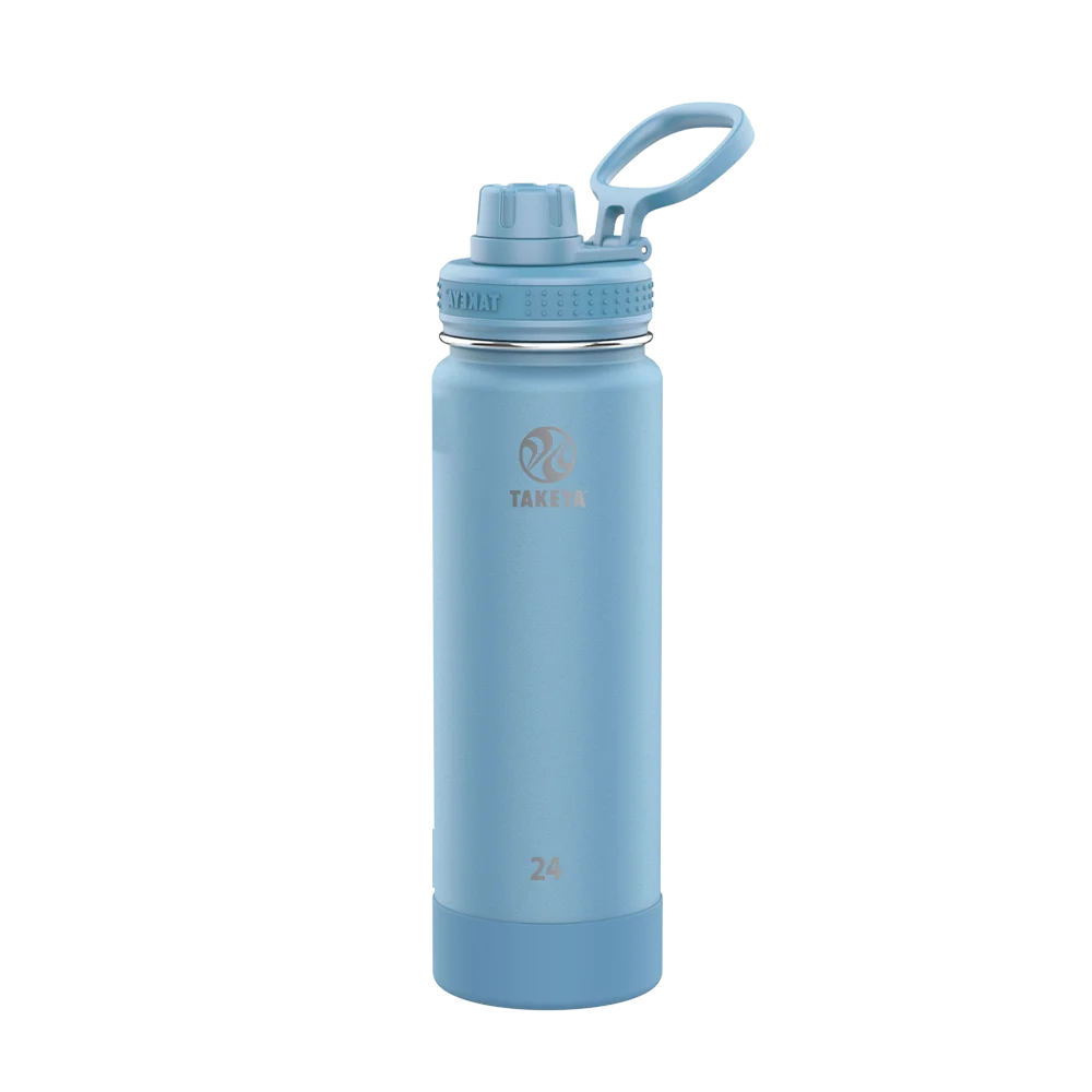 Takeya Actives Water Bottle Spout Lid 24 oz Bluestone 