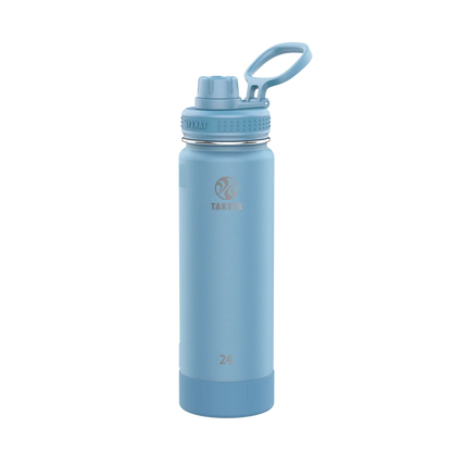 Takeya Actives Water Bottle Spout Lid 24 oz Bluestone 