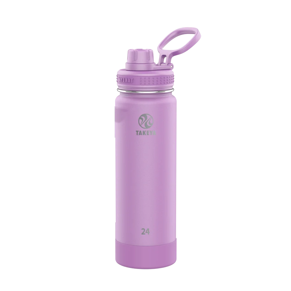 Takeya Actives Water Bottle Spout Lid 24 oz Lilac 