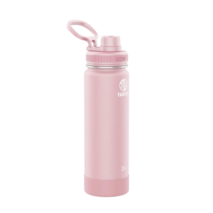 Takeya Actives Water Bottle Spout Lid 24 oz Blush 