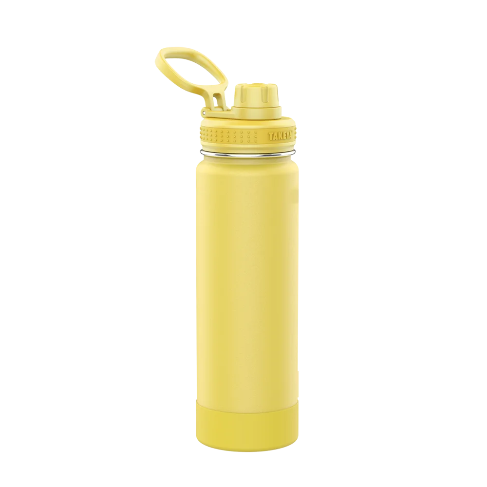 Takeya Actives Water Bottle Spout Lid 24 oz Canary 