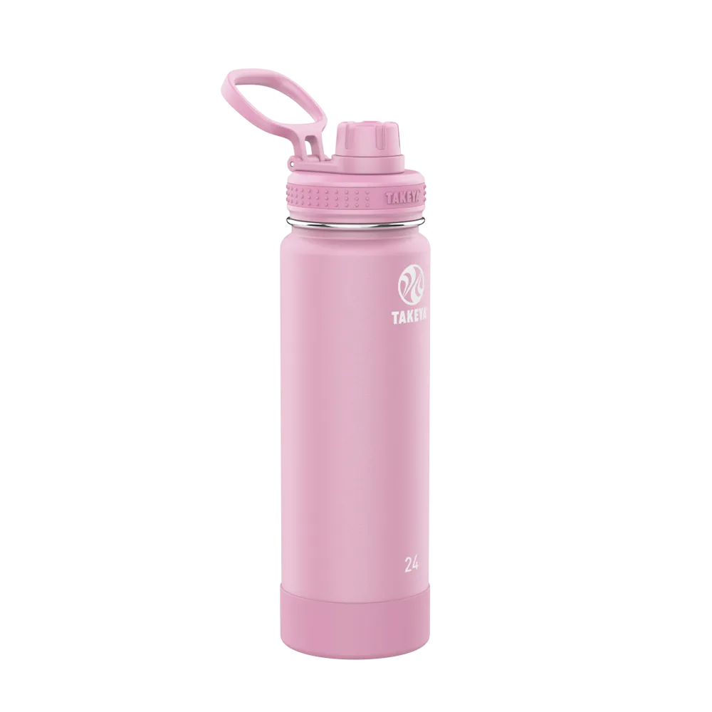 Takeya Actives Water Bottle Spout Lid 24 oz Pink Lavender 