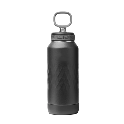 Takeya Sport Water Bottle with Straw Lid 32 oz Obsidian Black 