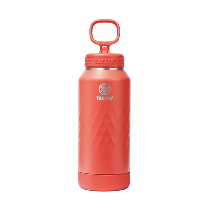 Takeya Sport Water Bottle with Straw Lid 32 oz Crimson 
